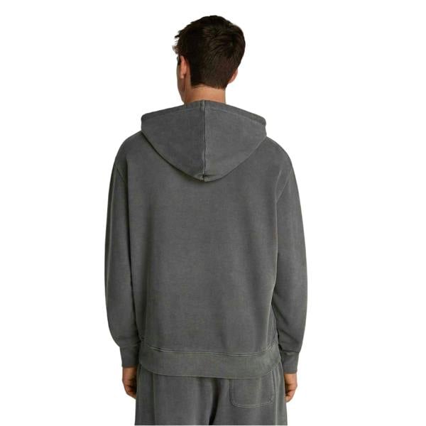 Tommy Jeans Mens Vintage Relaxed Fit Varsity Hoodie - Black - 