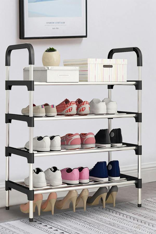 Living and Home 4 Tiers Shoe Rack Organizer Stackable Space Saving Shoe Shelf