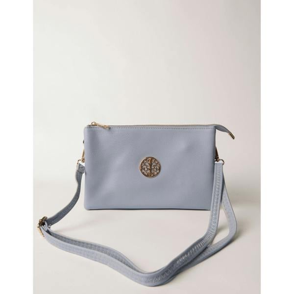 Blue Vanilla Clutch With Detachable Strap