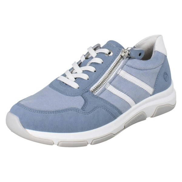 Remonte Ladies Remonte Vegan Trainers With Side Zip D1S04 - Blue Combination