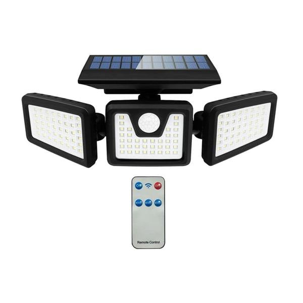 ENER-J Solar Sensor 3 Heads  Wall Light, 2400 mAh, 6000-6500K