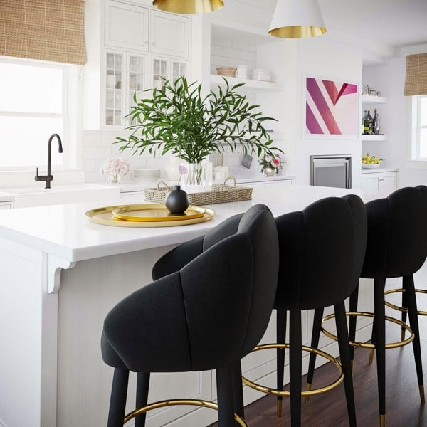 Furniture Edit Myla Black Swivel Bar Stool