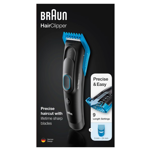 Braun Hair Clipper HC5010 - Ultimate hair clipping experience from Braun in 9 lengths