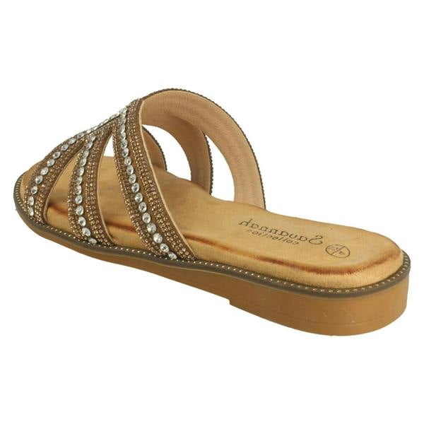 Savannah Ladies Savannah Flat Mule Sandals F00472