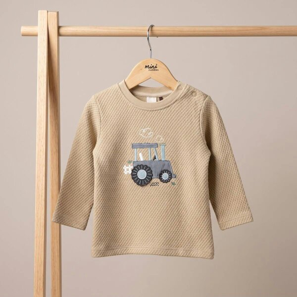 Mini Cuddles Tractor T-shirt (Beige)