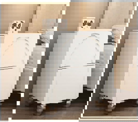 Niomi Bedside Table, Cream-Weilai Concept-White-Weilai Concept