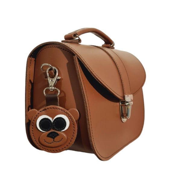 Zatchels Brown Bear Handmade Leather Bag Charm