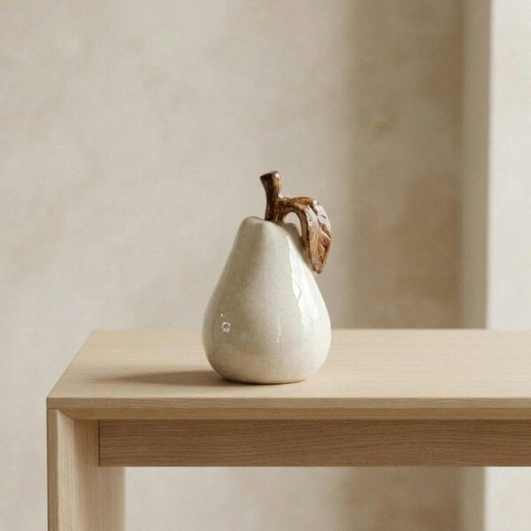 Garden Greatness Ceramic Glazed Pear Decorative Ornament