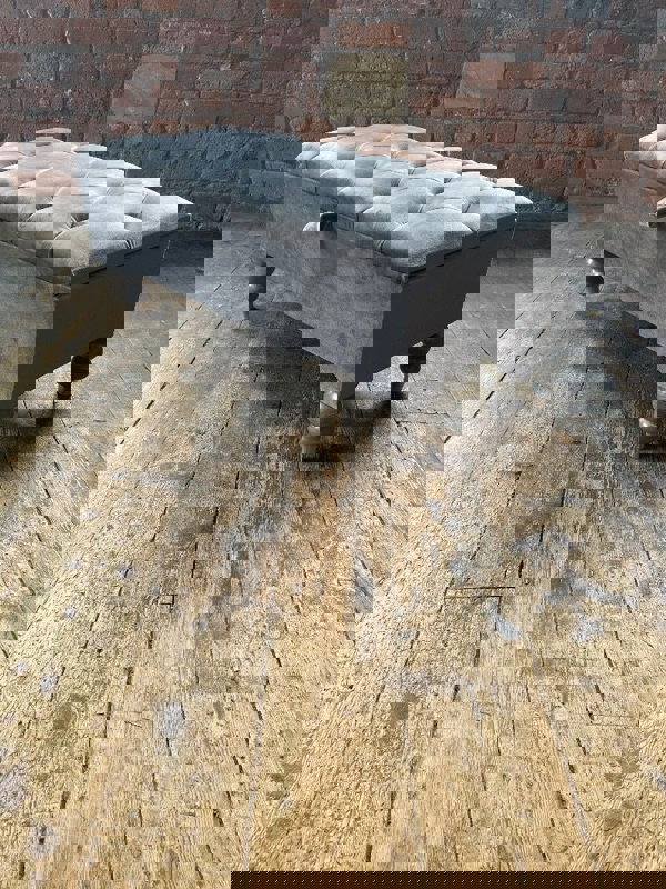 Dark Grey Ottoman Coffee Table Storage Bench | Dark Grey Pouffe - ISTOOLS