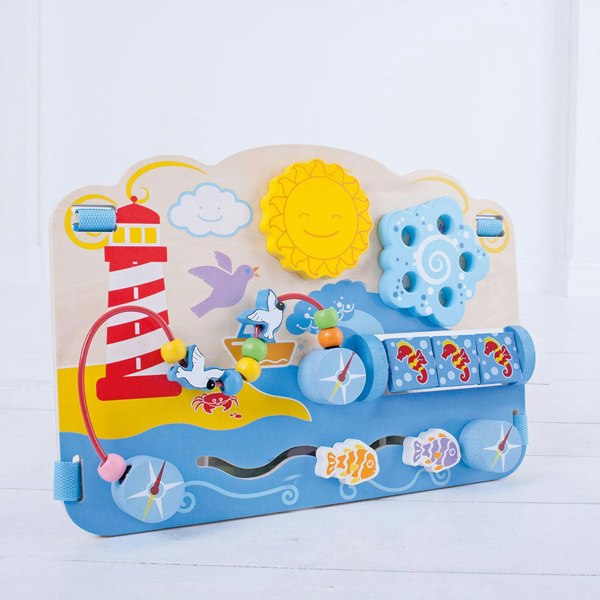 Bigjigs Toys Wooden Marine Activity Centre, Can Be Attached To Cots