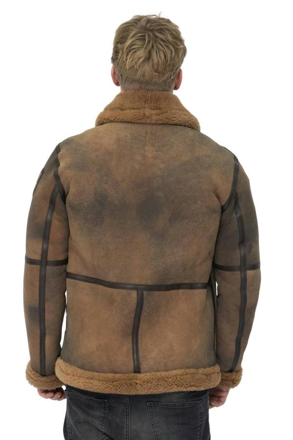 Infinity Leather Mens B3 Sheepskin WW2 Bomber Jacket-Arnsberg