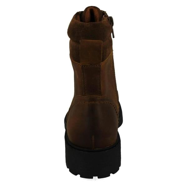 Clarks Ladies Clarks Lace Up Detailed Ankle Boots Orinoco2 Spice