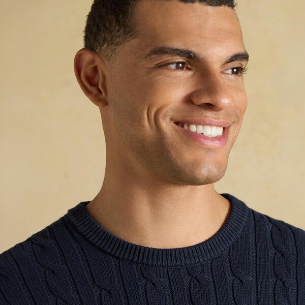 Joules CABLE CREW Sweatshirt   in  Navy