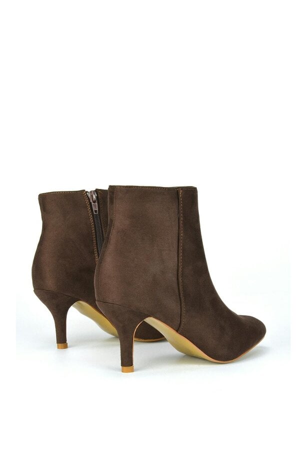 XY LONDON Low Mid Kitten High Heel Stiletto Zip-Up Ankle Boots