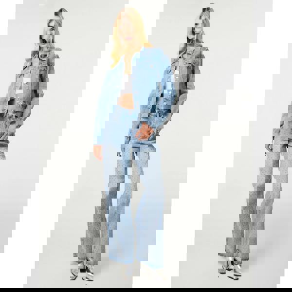 Pink Vanilla Embellished Tassel Shoulder Denim Jacket