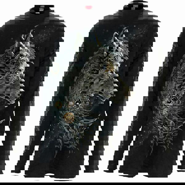 CELTIC WOLF - Longsleeve T-Shirt Black