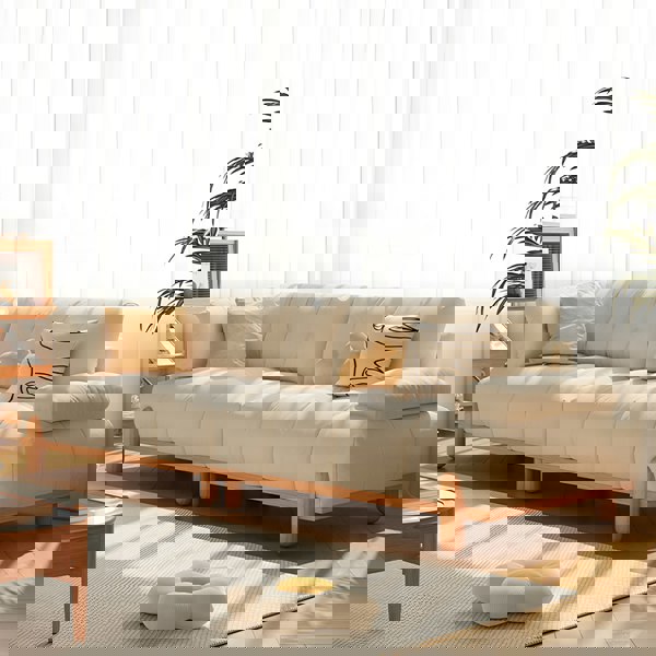 Ariadna Comfy Two Seater, Three Seater Sofa, Suede, Cream-Rit Concept-Rit Concept