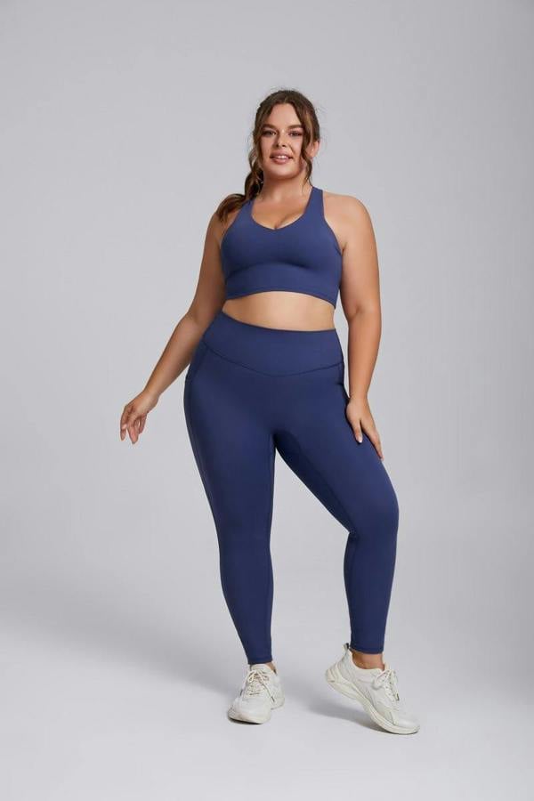 Anniou Plus Size Side Pocket Yoga Leggings