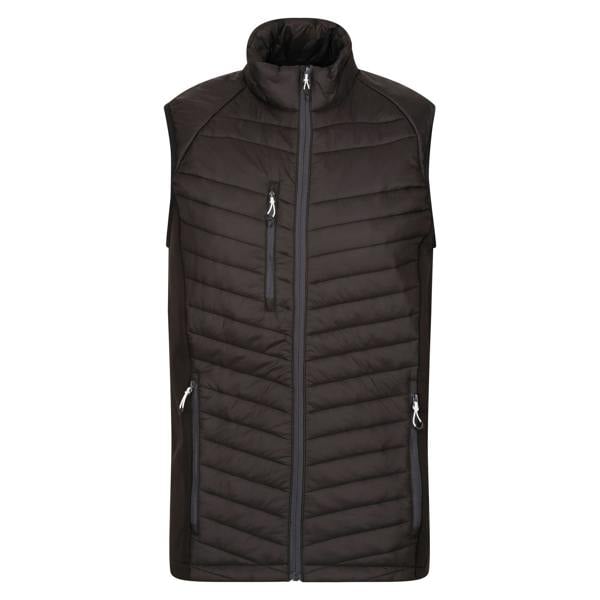 Regatta Professional Mens Quilted Hybrid Gilet - Black/Seal Grey - 