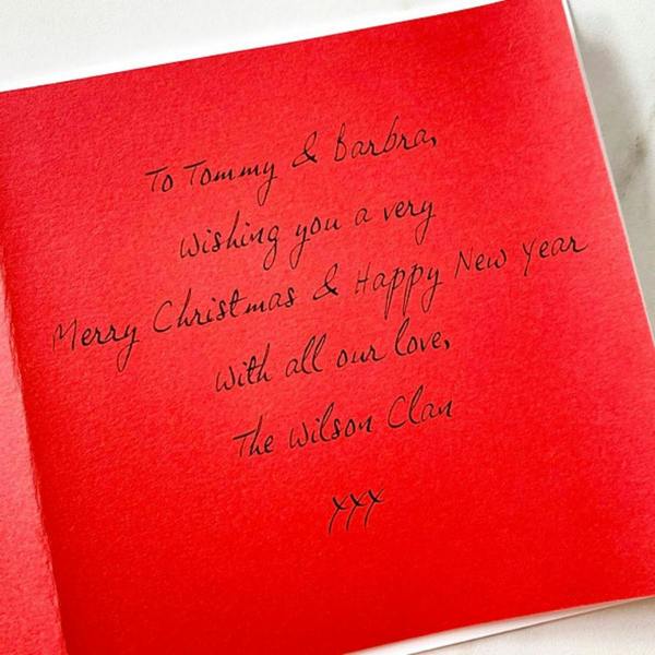 Santa's Beard Personalised Christmas Card - close-up detail