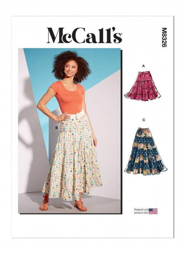 McCalls 8326 Paper Sewing Pattern – Women's Skirt, Easy