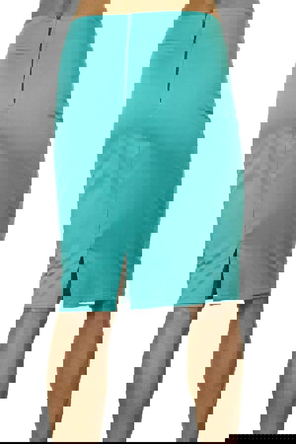 Paulo Due Women's Smart Stretch Knee Length Pencil Skirt