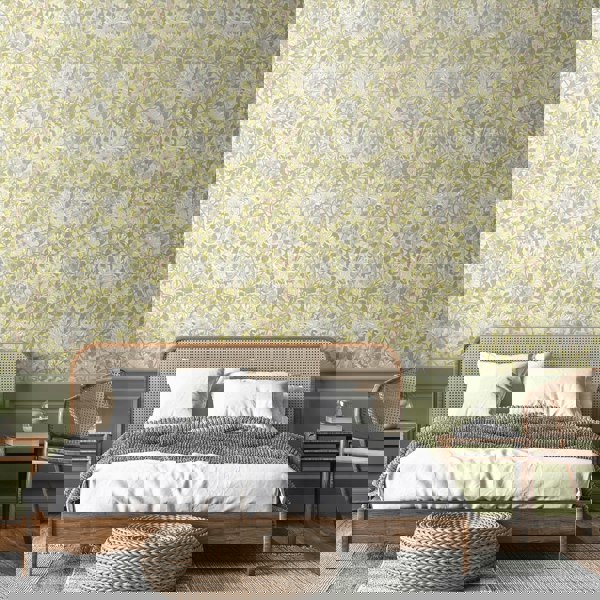 Hoopla Walls Honeysuckle Leaf Trail - Stone Natural 10m Wallpaper