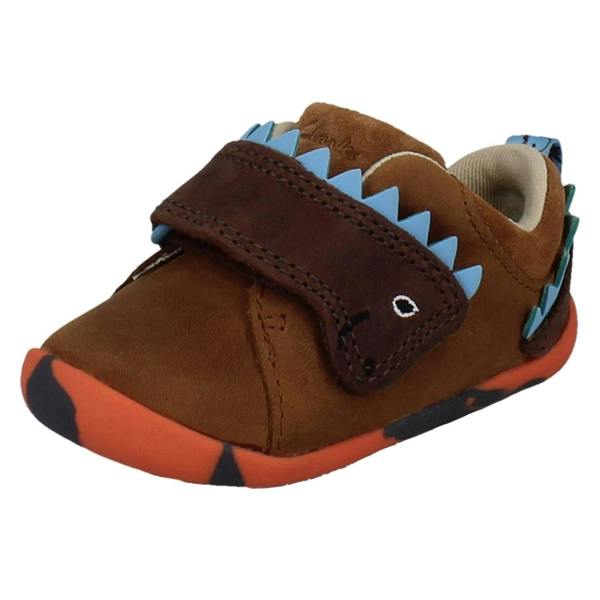 Clarks Boys Clarks Pre-Walking Dinosaur Detail Casual Shoes Roamer Stomp