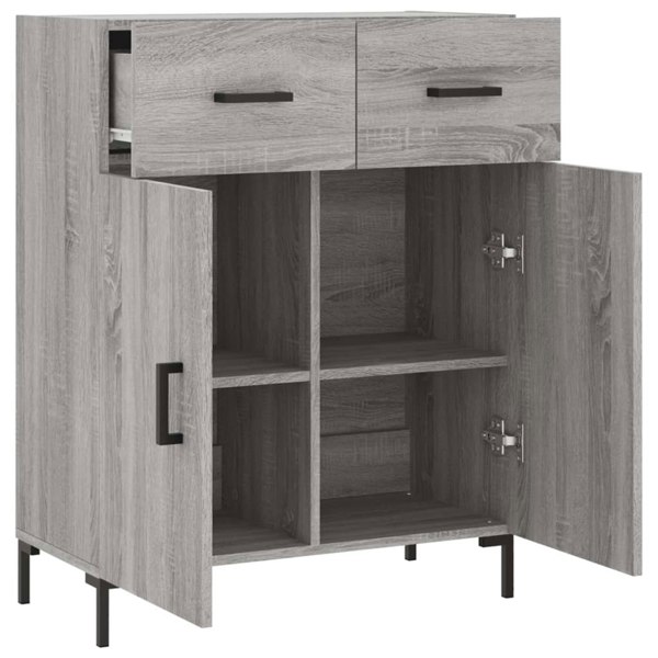 Berkfield Sideboard Grey Sonoma 69.5x34x90 cm Engineered Wood