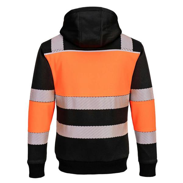 PW3 Hi-Vis Zipped Class 1 Winter Hoodie Portwest