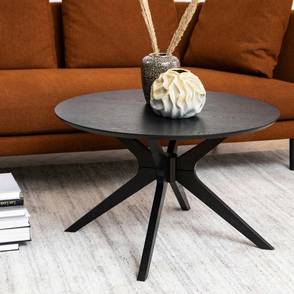 Furniture To Go I_Duncan Round Coffee Table in Black 80x45cm