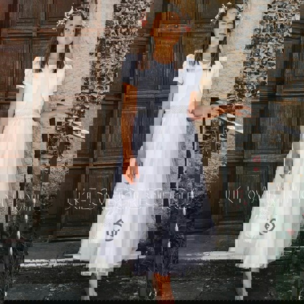 Flower girl wearing the Harper Dress