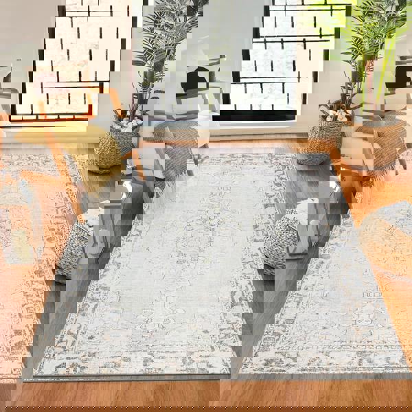 Livabliss Our Pnw Home Rainier-Washable Grey Brown Green Traditional Vintage Boho Rug