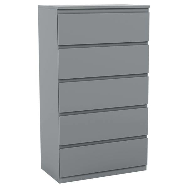 Vida Designs Denver 5 Drawer Chest, Black