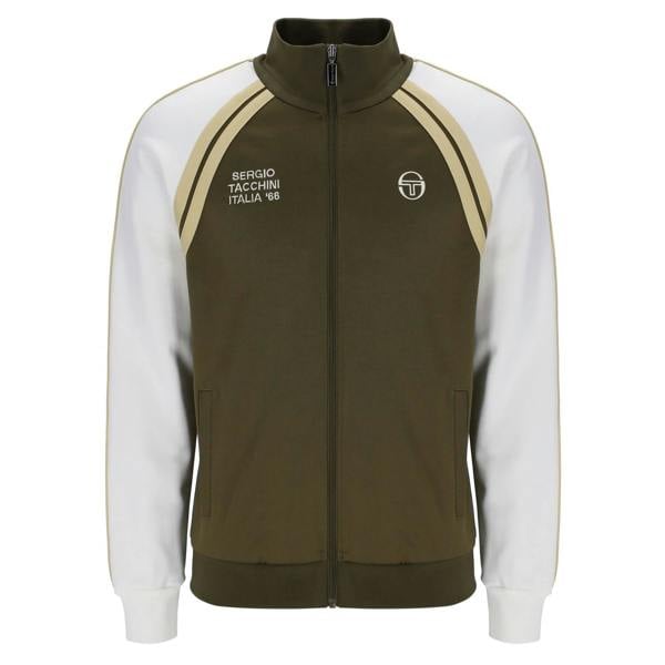 Sergio Tacchini Ghibli Davis Track Top Jacket Dark Olive/Gardenia/Mojave Desert