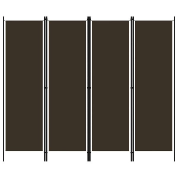 Berkfield 4-Panel Room Divider Brown 200x180 cm