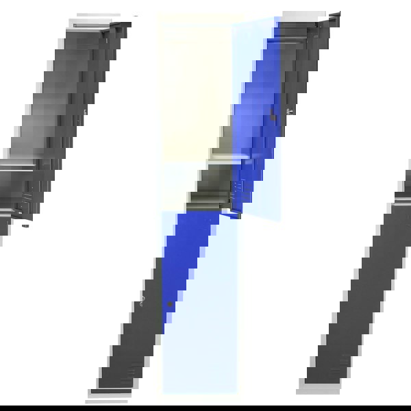 Monstershop Metal Storage Lockers - Two Doors, Flatpacked, Blue