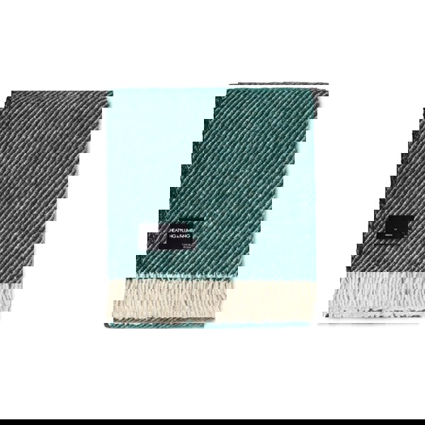 Evening Tales - Soft Pure New Wool Blanket - Contemporary Weave - Deep Sea Green - Heating & Plumbing London - Throw