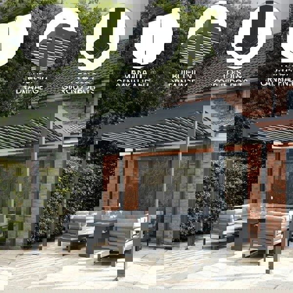 Monstershop Aluminium Pergola 4m x 3m