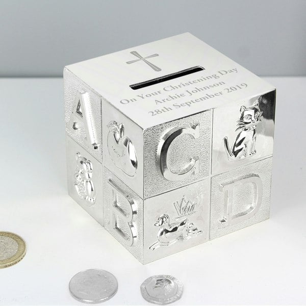 Personalised Memento Company Personalised Cross ABC Money Box