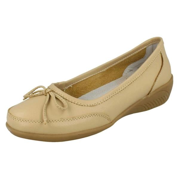 Eaze Ladies Eaze Flat Bow Vamp Casual Slip On Ballerina