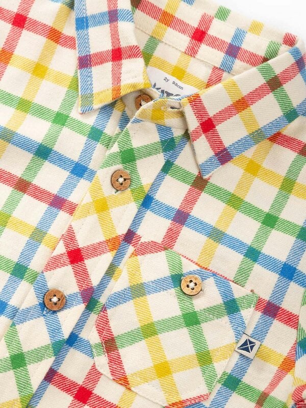 Kite Boys Organic Rainbow Check Shirt