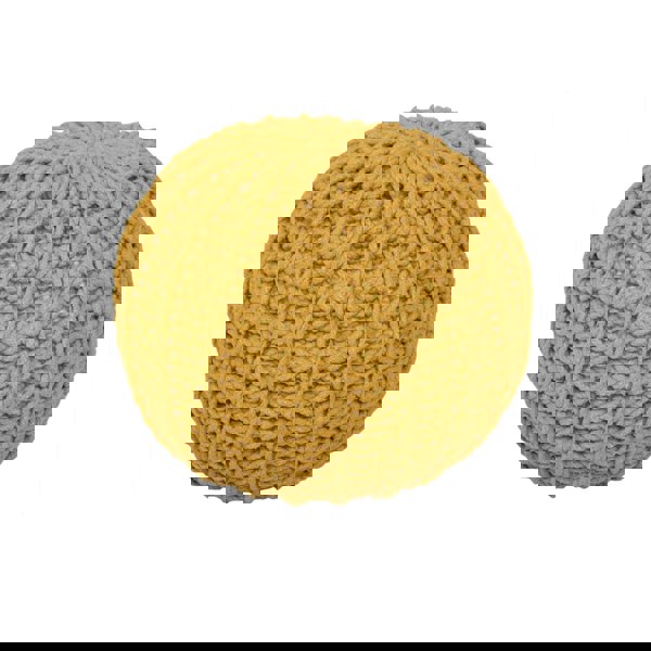 Snug City Cable Knit Round Pouffe Chunky Seat Footstool Ottoman 100% Cotton Handmade