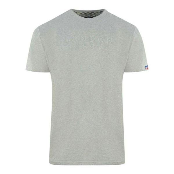 Aquascutum Mens London 1851 Logo Taped T-Shirt - Grey - 