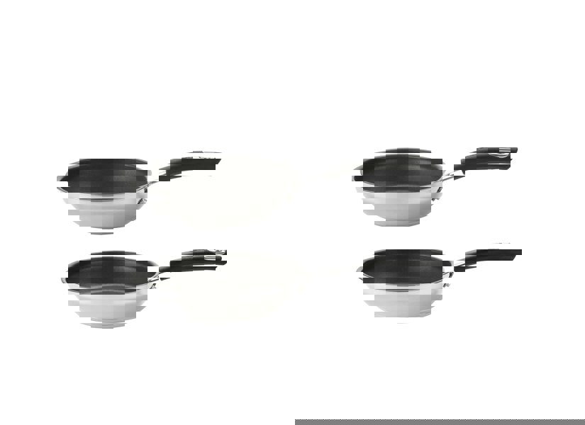 Circulon Total Stainless Steel Frypan Twin Pack, 20cm & 28cm