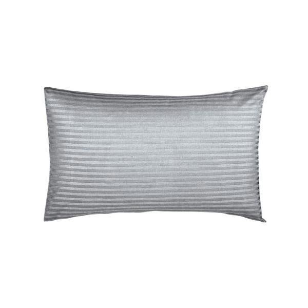Belledorm 540 Thread Count Satin Stripe Housewife Pillowcases (Pair) - Platinum - 