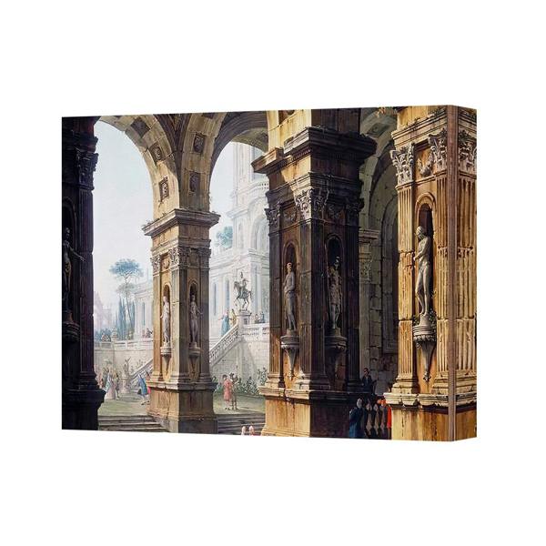 Benjamin Tate Design Architectural Arcades Canvas Wall Art With Sculpted Columns
