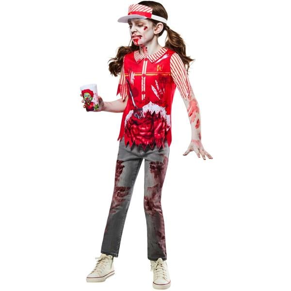 Bristol Novelty Childrens/Kids Zombie Burger Worker Costume - Red/White - 