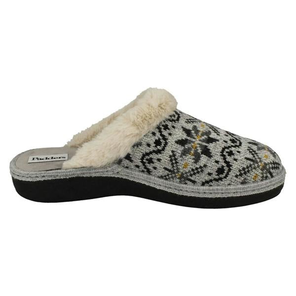 Padders Ladies Padders Lusekofte Detailed Mule Slippers Sorrel