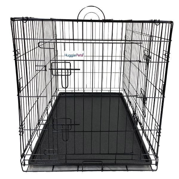 HugglePets Dog Cage with Plastic Tray